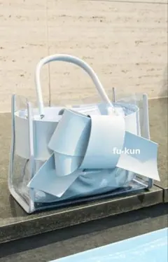 【新品・正規品】FRAY I.D ルエル リボンクリアミドルバッグ LBLUのサムネイル