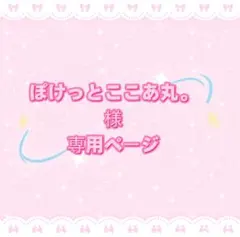 ぽけっとここあ丸。様専用ページ