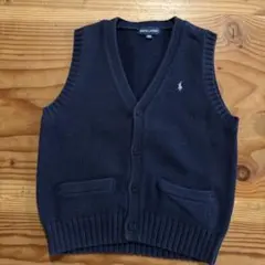 Ralph Lauren ネイビー Vネックベスト 120