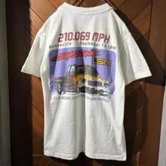 古着 90s USA製 シングルステッチ レース 記念Tシャツ プリントTシャツ 
