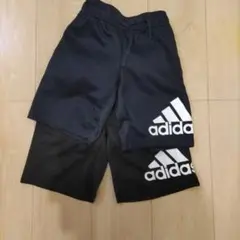 adidas 黒 ハーフパンツ2点セット