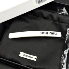 RFID付き◾️miumiuエナメルメタルヘアクリップ F0KUQ BLUEブルー