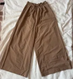 AZUL by moussy ウエスト紐付き ワイドパンツ オフィスカジュアル