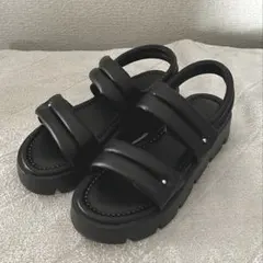 【美品】ORientalTRafficパデットダブルベルト厚底サンダルのサムネイル