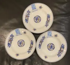 龍鳳凰柄 中華皿 3枚セット 直径20.8cm チャーハン皿　昭和レトロ