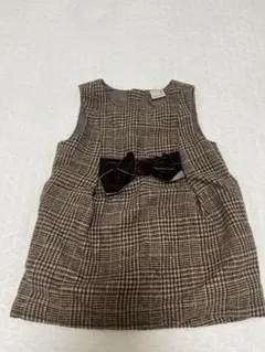 petit main チェック柄 ノースリーブワンピース 80cm