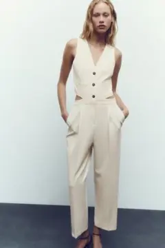 ZARA カットアウト オールインワン
