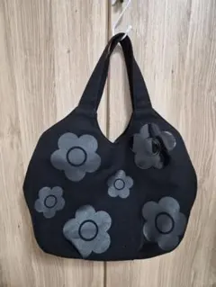 MARY QUANT トートバッグ デイジー柄 大容量【ポーチ付き】