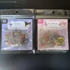 サンリオ　アルファベット文字Kuromi My Melody フレークシール