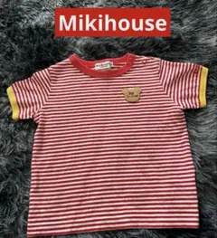 MIKIHOUSE/ HOT BISCUIT ストライプTシャツ 80