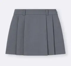 プリーツミニスカート グレー　gu
