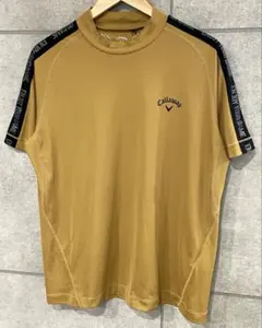 Callaway モックネック 半袖 トップス シャツ イエロー系 LLサイズ