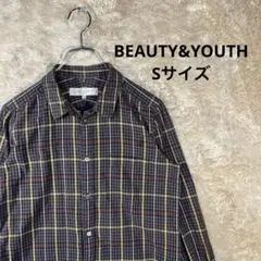 BEAUTY&YOUTH チェック柄 長袖シャツ Sサイズ