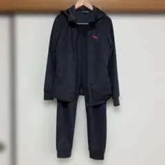 レディースPUMA ジャージ上下セット ダークグレー 上:Mサイズ 下:Sサイズ