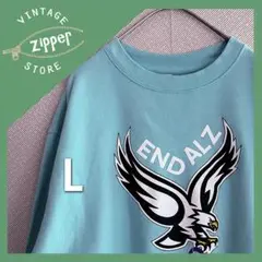 古着INDEPENDENTロゴプリントスウェットトレーナーイーグルアイスブルーLのサムネイル