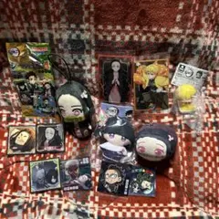 鬼滅の刃 ぬいぐるみストラップ　ウエハースカードディフォルメシール等12点セット