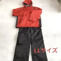 SPALDING フード付きスキーウェア LLサイズ 赤黒