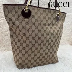 ✨美品✨グッチ　トートバッグ　GG柄 スプリーム　レザー　キャンバス　ベージュ