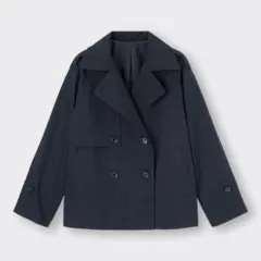GU ショートトレンチジャケット ネイビー 大きいサイズ