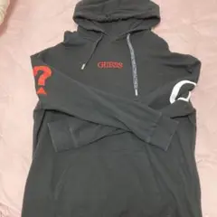 GUESS ブラック フード付きパーカー