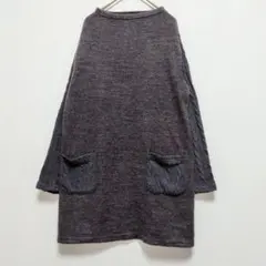 【セルフサービス】 長袖ニット レディース ダークグレー XL 春秋のサムネイル