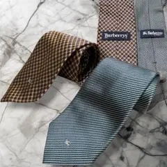 【美品】　Burberrys　バーバリー　総柄シルクネクタイ　まとめ　2点セット