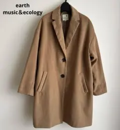 earth music & ecology ベージュチェスターコート ゆったりM
