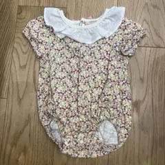 petit main 花柄ロンパース 80サイズ