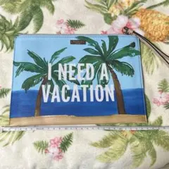 kate spade ケイトスペード ハワイ 椰子の木 トロピカル クラッチ