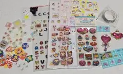 平成レトロ シール クリスタル タイル ブロック フレーク まとめ 当時物