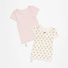 プティマイン　半袖肌着　90センチ　ライトピンク　新品　未使用