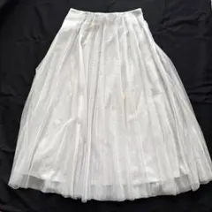 mysty woman チュールフレアロングスカート