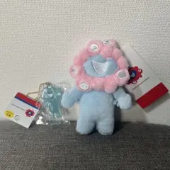 関西万博公式　ミャクミャク パステル　水色 ぬいぐるみ＆畜光キーホルダー