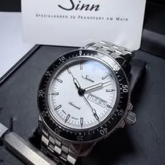 未使用級 OH済 Sinn 104.ST.SA.IW 白文字盤 自動巻 41mmのサムネイル