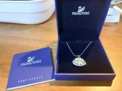 スワロフスキー ネックレス エメラルドグリーン オーバルカット 正規品 