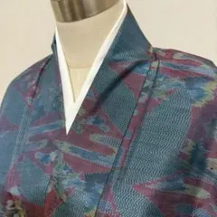 KN5470 大島紬 身丈157.5cm 着物 正絹