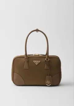 プラダ ミディアム Re-Nylon xサフィアーノレザー ダブルハンドルバッグ