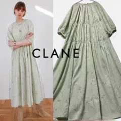 CLANE クラネ LINE FLOWER OP ラインフラワーワンピースのサムネイル