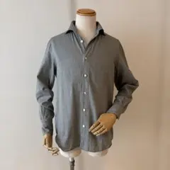 【美品クリーニング済】FINAMORE Napoliオリーブコットンポプリン40 美品クリーニング済】FINAMORE Napoliオリーブコットンポプリン40