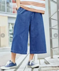 ワイドテーパードバルーンクロップド　デニムパンツ(10oz DENIM)