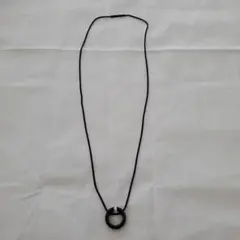 ブラック リングネックレス メンズアクセサリー