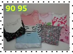 【95】女の子  ロンＴ 長袖 トップス ワンピース チュニック カットソー