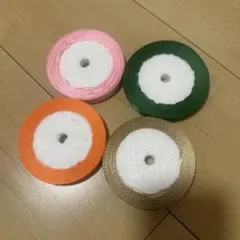 リボン 4色セット　結婚式ドレス色当て
