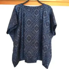 着物リメイクプルオーバーシャツ【Ｌサイズ】