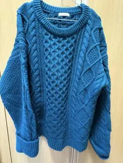 GLOBAL WORK ケーブル編み ニットセーター