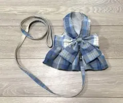 チェック柄ハーネス・リード付き Sサイズ 犬