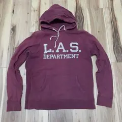 L.A.S. DEPARTMENT パーカー バーガンディ　☆