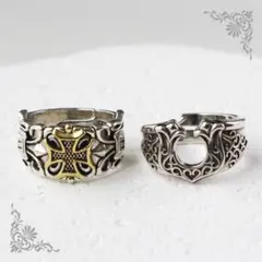 シルバー925 メキシカンジュエリー ヴィンテー オープンリング G 2点セット