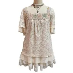 Y2K axes 総レース チュニック フェアリーグランジ 森ガール