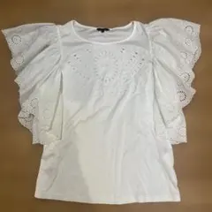 TO BE CHIC レースフリフリ可愛いトップス　M美品のサムネイル